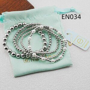 Enewton Platinum Bead & Pearl Five-Piece Bracelet Set